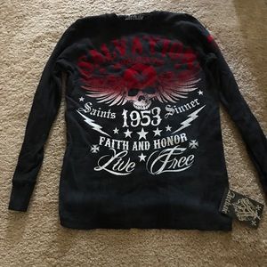 2 NWT men's Archaic Affliction long sleeve shirts!